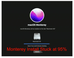 Monterey Installer Stuck Progress Bar
